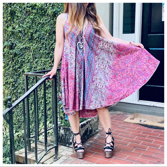 01 Floral Tank From France Boho dress - Picture 7 of 13